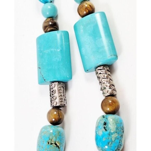 NAVAJO MASTER SILVERSMITH Tommy Jackson Earrings & Necklace Set | Rhodochrosite - Picture 5 of 8